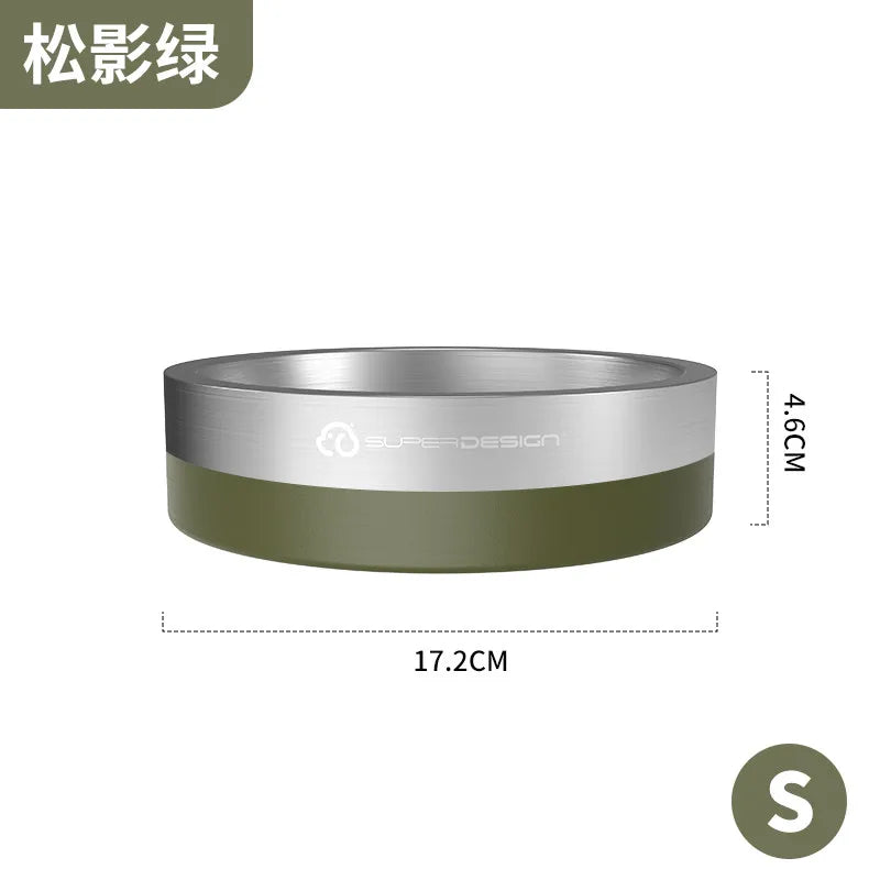 Super Design Stainless Steel Pet Bowl, Cat Bowl, Large-Diameter Dog Bowl, Dog Basin, Anti-Knock Slow Food Bowl