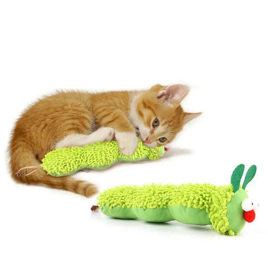 Cat Chew Toys Caterpillar Catnip Molar Toy Silvervine Cat Teaser Interaction Toy Clean Mouth Kitten Toy Pet Supplies Accessories