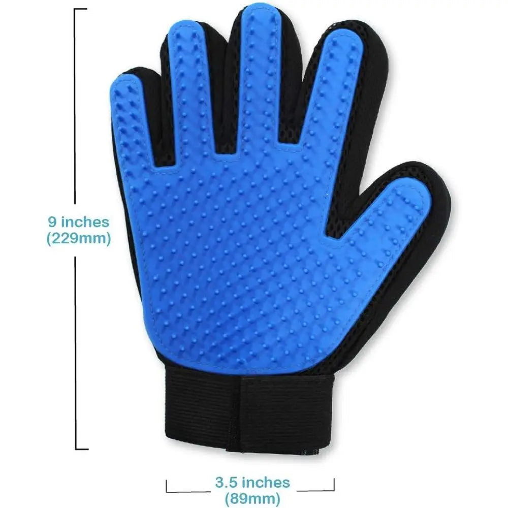 Dog Grooming Gloves Professional Deshedding, Brushing, Cleaning Mitt Tool for Small, Medium or Large Dogs & Cats. Hair Remover.