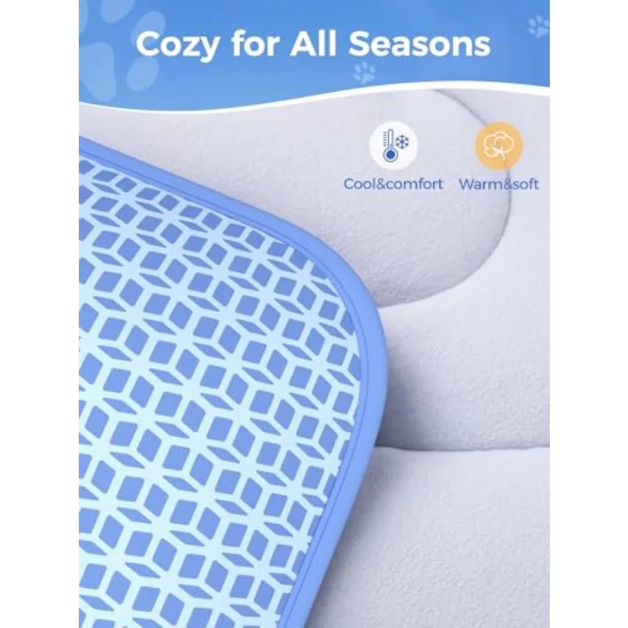 Cooling Mat Specially for Dogs, 44 Inches × 32 Inches, Thick High Resilience Noise-Reducing Dog Cooling Pad with Long-Lasting Noise Reduction Performance