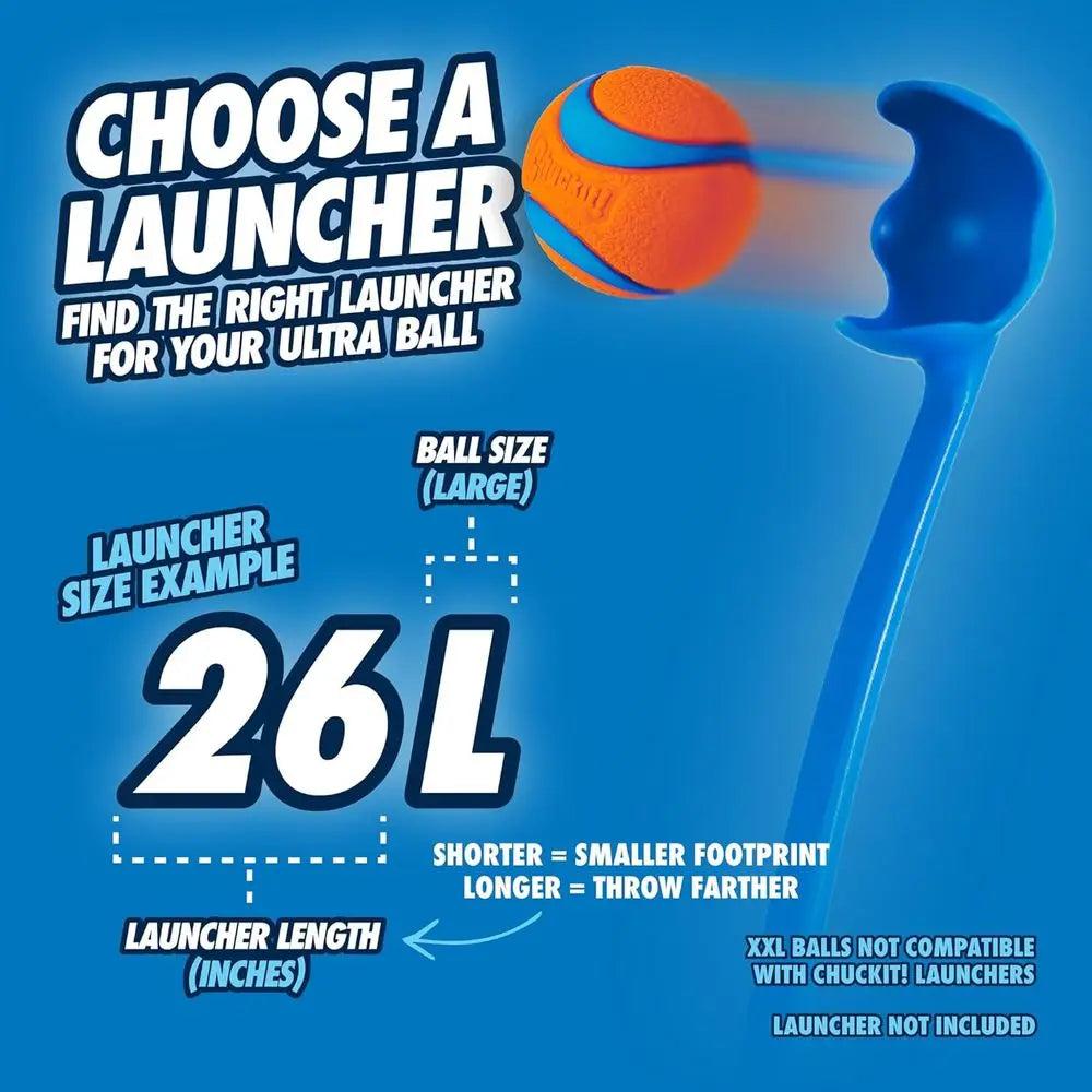 Ultra Ball Dog Toy - Size Large - for Dogs 60-100 lbs - Made of Durable Rubber - Super Bouncy - Floats in Water - 3-inch Diamete