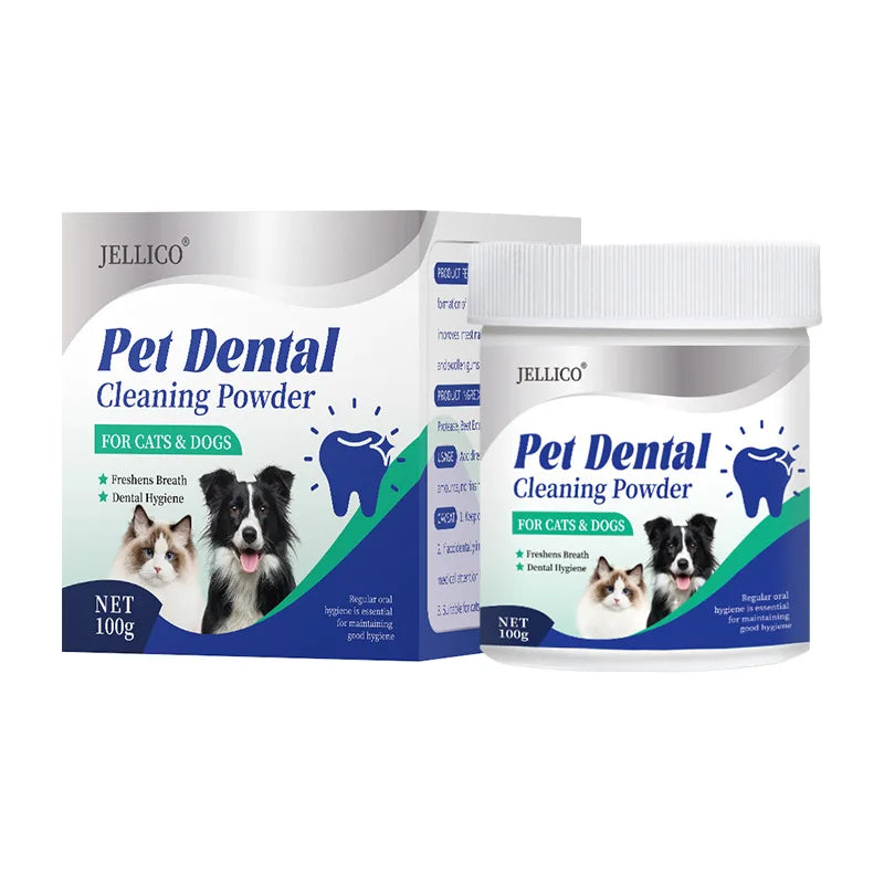 100G Pet Tooth Cleaning Powder, Reducing Tartar and Stones, Used for Oral Cleaning and Eliminating Bad Breath Pet Cleaning