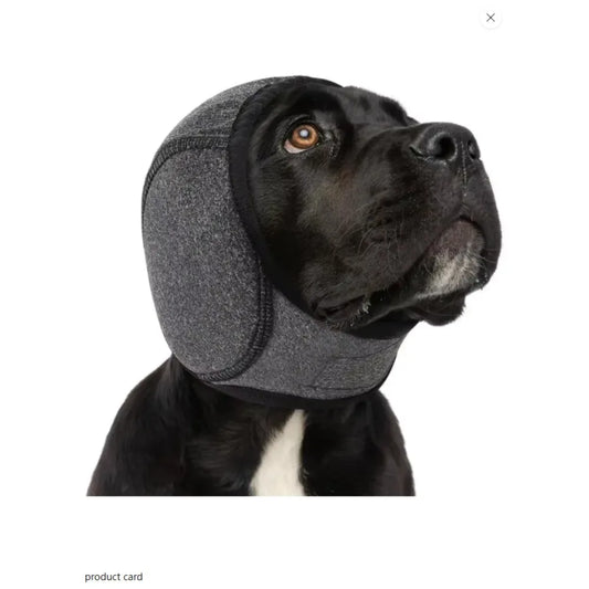 Adjustable Dog Ear Noise Protection Cover Soft Calming Ear Wrap Anti Shake Headband for Pet Grooming Bathing