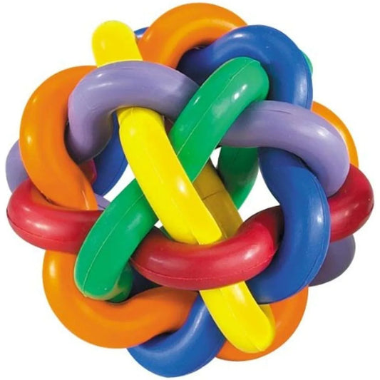 Multi Pet Nobbly Wobbly Dog Rubber Ball-Medium, for Small breeds