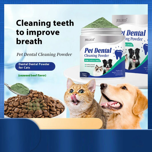 100G Pet Tooth Cleaning Powder, Reducing Tartar and Stones, Used for Oral Cleaning and Eliminating Bad Breath Pet Cleaning